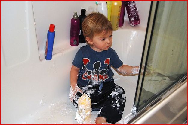 Gavin Cleaning Shower